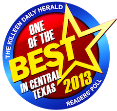 2013 One of the Best in Central Texas, Reader's poll in the Killeen Daily Herald